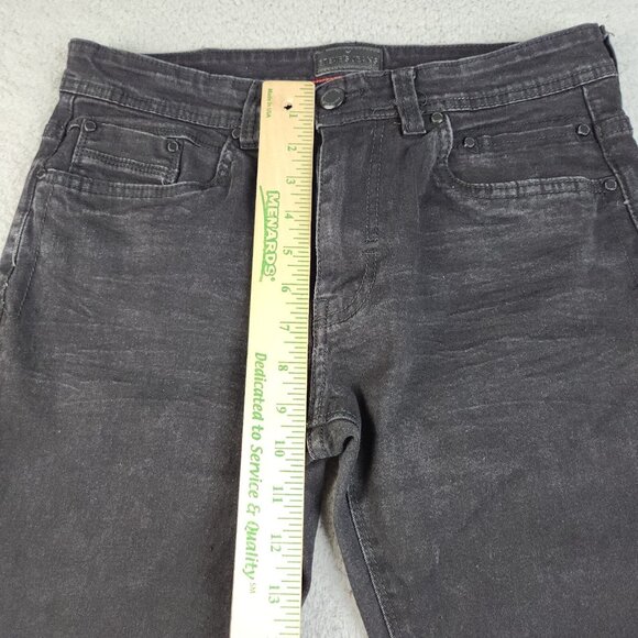 Mens 32x30 Black Athletic Slim Steves Jeans Denim Dark Modern Stretch Pockets - Picture 4 of 9